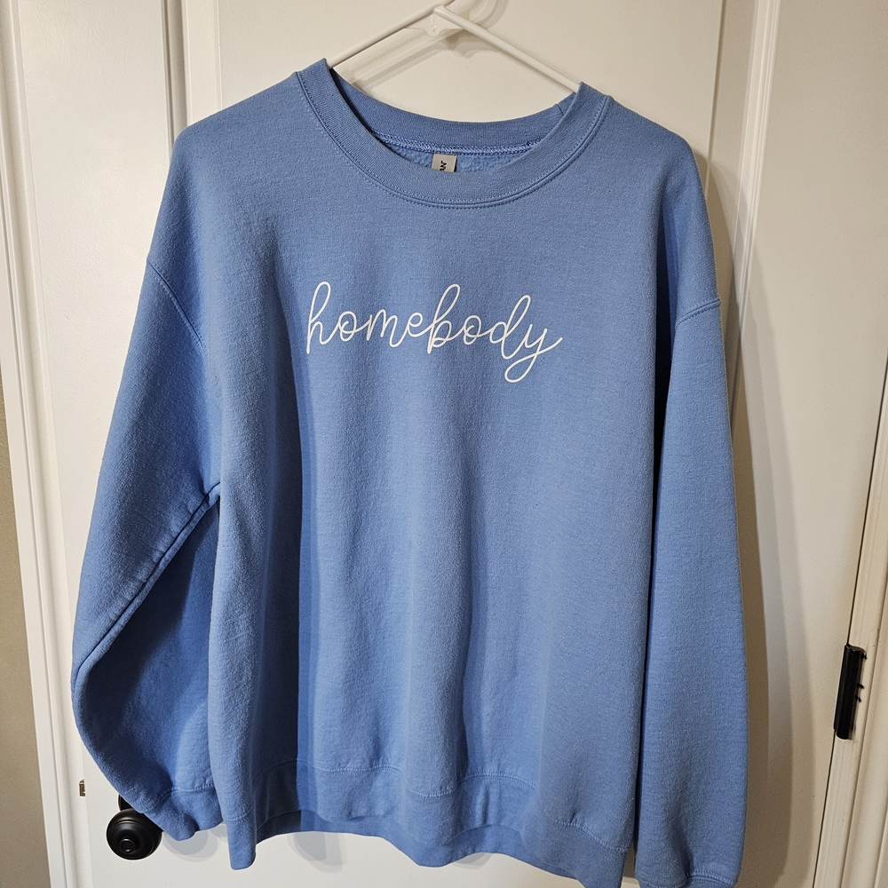 Gildan Light Blue 'homebody' Crewneck Sweatshirt